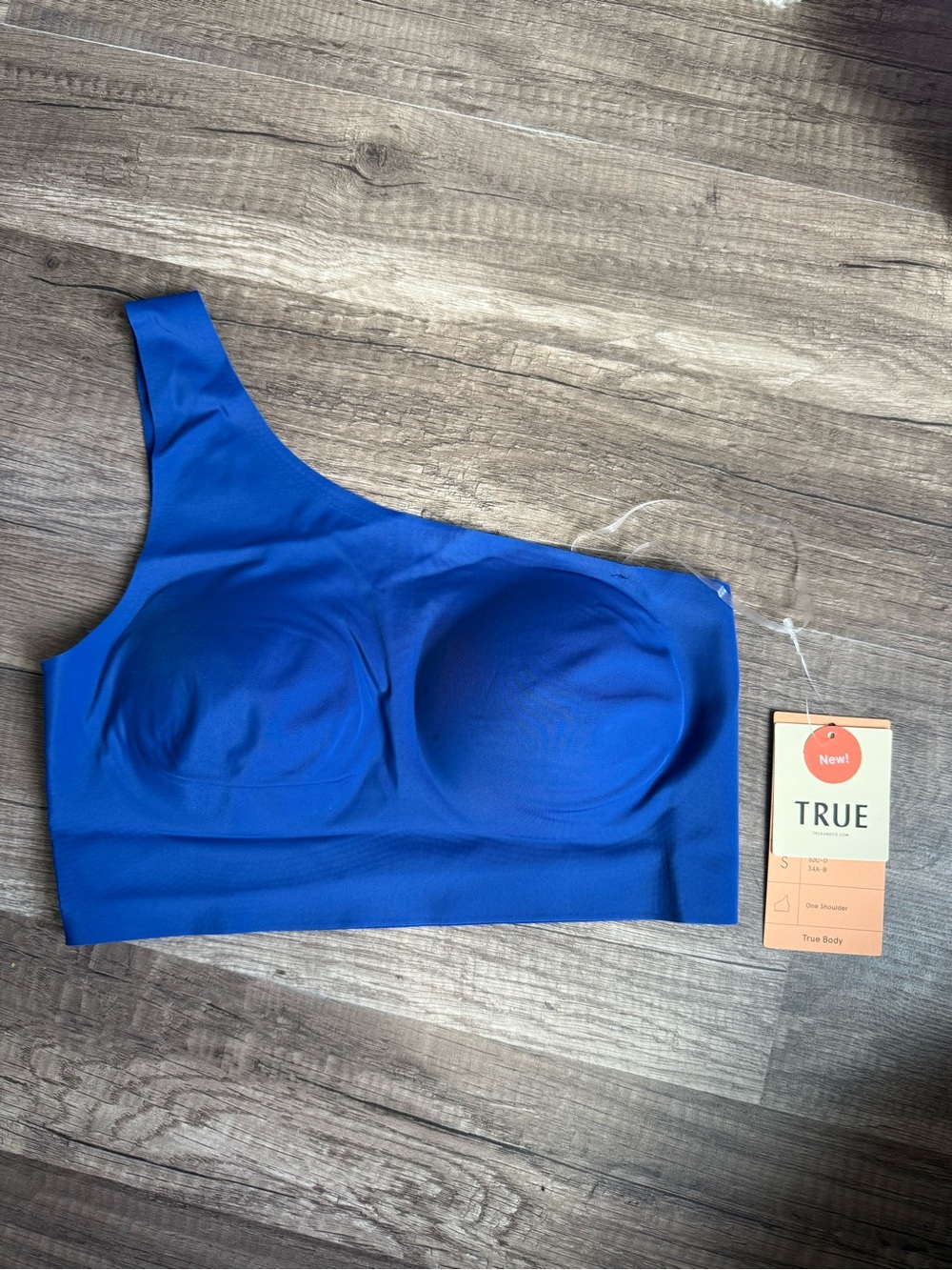 True & Co True Body One-Shoulder Bra Pink Size S NWT